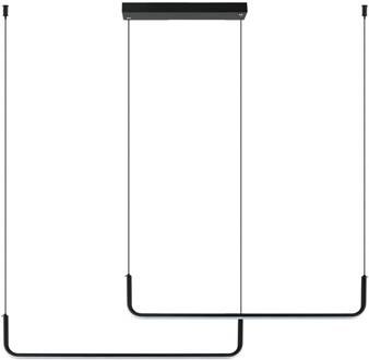 LED hanglamp 22010, mat zwart, 2-lamps