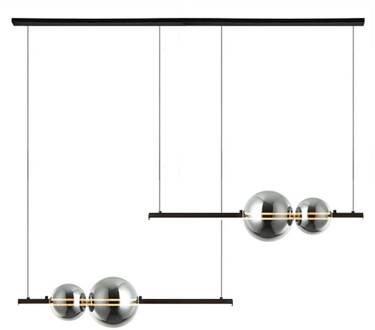 LED hanglamp 22234 lengte 105 cm zwart/rook zwart  mat, zwart-rook