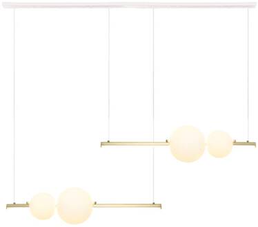 LED hanglamp 22235 lengte 105 cm goud/wit/opaal mat goud, mat wit, opaal