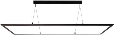 LED hanglamp 3422, hoekig, Dip-Switch, zwart zwart (RAL 9005), transparant