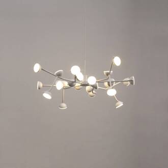 LED hanglamp Adn, ronde vorm 24-fl. wit mat