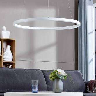 LED hanglamp Albiona, wit, 1 ring, Ø 80 cm