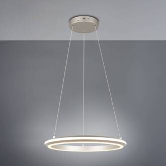 LED hanglamp Amador, Ø 45 cm, nikkelkleurig, metaal, CCT