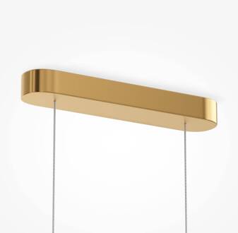 LED hanglamp AMULET, lengte 110 cm, goudkleurig, metaal/glas goud, helder