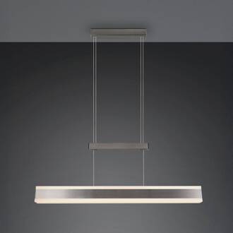 LED hanglamp Arcola, nikkelkleurig, 152 cm, CCT-touchdimmer