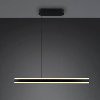 LED hanglamp Arcola, zwart, lengte 115 cm, CCT, 2-lamps.
