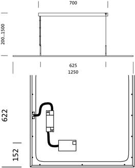 LED hanglamp Arktika met elektronisch voorschakelapparaat wit