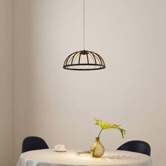 LED hanglamp Attea, zwart, Ø 40 cm, aluminium zwart, wit