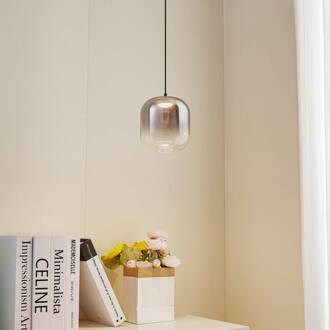 LED hanglamp Avelina, Ø 14cm , 1-lamp. zwart rookgrijs, zwart