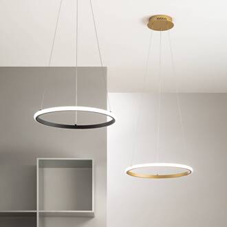 LED hanglamp Axis, Ø 60 cm, zwart, metaal, CCT