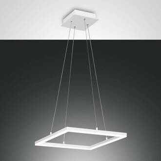 LED hanglamp Bard, 42x42cm in wit mat wit