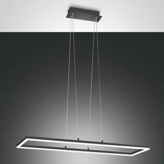 LED hanglamp Bard, 92x32 cm, antraciet antraciet, wit mat