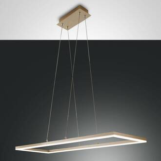 LED hanglamp Bard, 92x32cm in matgoud finish goud mat, wit mat