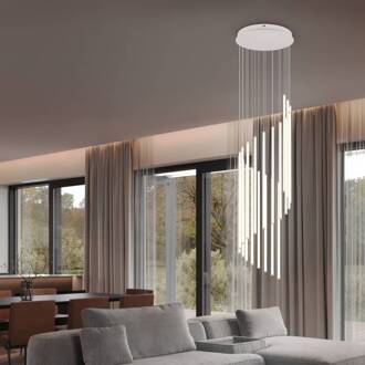 LED hanglamp Baxter, lichtgrijs, Ø 37 cm, metaal CCT dimbaar