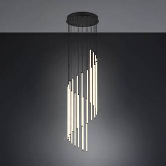 LED hanglamp Baxter, zwart, Ø 37 cm, metaal, CCT dimbaar