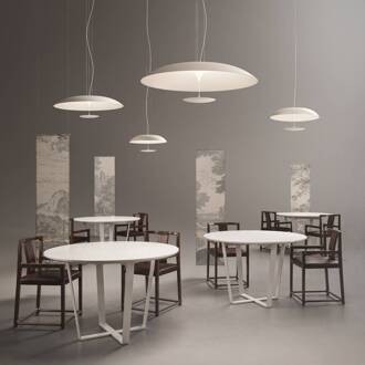 LED hanglamp BLANCO, Ø 60 cm, wit, metaal wit mat