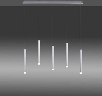 LED hanglamp Bruno, 5-lamps, aluminium