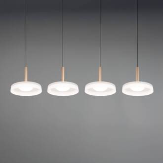 LED hanglamp Celeste wit/bruin 115 cm 4-lamps glas dimbaar wit, koffiebruin, zwart