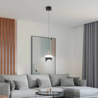 LED hanglamp Celeste, wit/bruin, Ø 22 cm, glas, dimbaar wit, koffiebruin, zwart