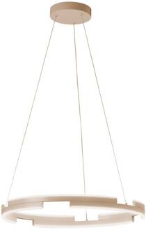 LED hanglamp Circly, zandkleurig, Ø 60 cm, metaal, CCT