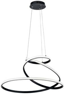 LED hanglamp COASTER, zwart, Ø 60 cm, metaal, CCT
