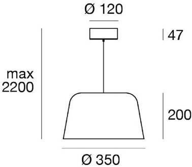 LED hanglamp Delfi_P, wit, Ø 35 cm, metaal