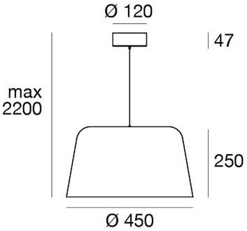 LED hanglamp Delfi_P, wit, Ø 45 cm, metaal