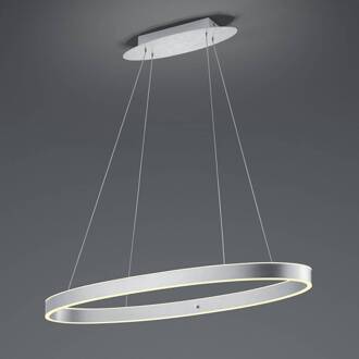 LED hanglamp Delta, rond, alu mat gematteerd aluminium