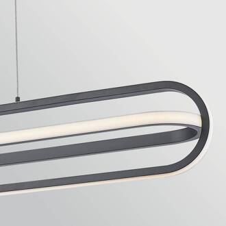 LED hanglamp DENMARK, matzwart, lengte 107 cm, metaal zwart mat