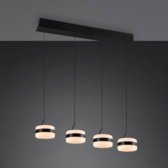 LED hanglamp Dios, zwart, lengte 85 cm, CCT, 4-lamps.