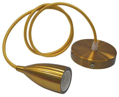 LED Hanglamp - Edysa - Industrieel - Rond - Mat Goud Aluminium - E27