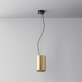 LED hanglamp Efir, goud mat, Ø 9,5cm, 25 W, 38° goud mat, zwart