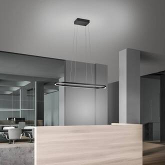 LED hanglamp Elin, zwart, gebarenbediening