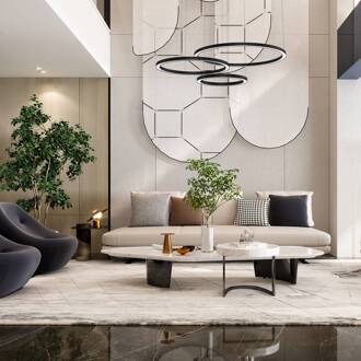 LED hanglamp Galaxia, kunststof, zwart, 3-lamps, 85 W