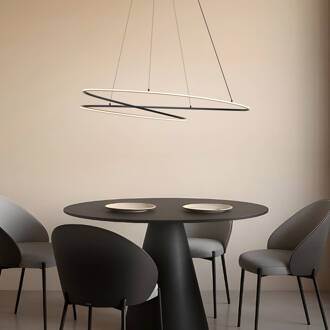 LED hanglamp Gavril, 100 cm, zwart, dimbaar