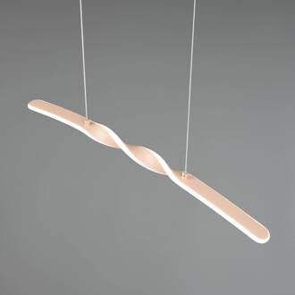 LED hanglamp Ginko, zand, metaal, lengte 79 cm