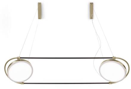 LED hanglamp Giotto, 2-lamps, gebundeld, goud zwart, goud