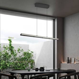 LED hanglamp Graham, zwart, metaal, up/down, CCT, dimmer zwart mat