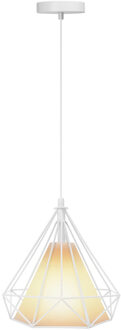 LED Hanglamp - Hangverlichting - Aigi Elsa - E27 Fitting - 1-lichts - Retro - Klassiek - Mat Wit - Aluminium