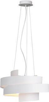 Led Hanglamp - Hangverlichting - Inbouw - Trion Holmon - E27 Fitting - Rond - Mat Wit - Aluminium