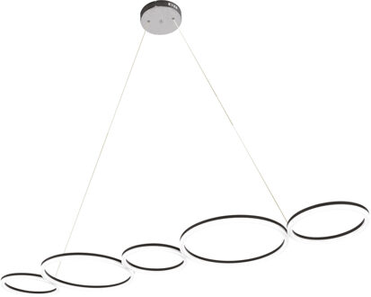 LED Hanglamp - Hangverlichting - Sintrus - 45W - Natuurlijk Wit 4000K - Mat Zwart - Aluminium