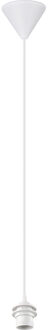LED Hanglamp - Hangverlichting - Trion Alpar - E27 Fitting - 1-lichts - Rond - 12cm - Wit - Kunststof