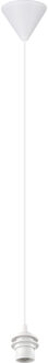 LED Hanglamp - Hangverlichting - Trion Alpar - E27 Fitting - 1-lichts - Rond - Wit - Kunststof
