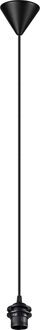 LED Hanglamp - Hangverlichting - Trion Alpar - E27 Fitting - 1-lichts - Rond - Zwart - Kunststof