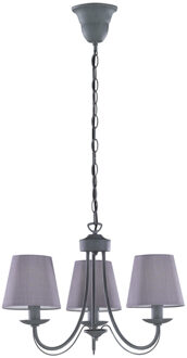 LED Hanglamp - Hangverlichting - Trion Citra - E14 Fitting - 3-lichts - Rond - Beton - Aluminium Grijs