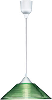 Led Hanglamp - Hangverlichting - Trion Dikon - E27 Fitting - Rond - Aluminium Groen - Kunststof