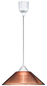Led Hanglamp - Hangverlichting - Trion Dikon - E27 Fitting - Rond - Aluminium Oranje - Kunststof