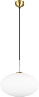 LED Hanglamp - Hangverlichting - Trion Ferdi - E27 Fitting - 1-lichts - Rond - 40cm - Mat Messing - Metaal