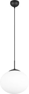 LED Hanglamp - Hangverlichting - Trion Ferdi - E27 Fitting - 1-lichts - Rond - Mat Zwart - Metaal