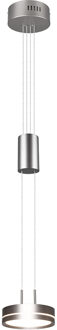 LED Hanglamp - Hangverlichting - Trion Franco - 7.2W - 1-lichts - Warm Wit 3000K - Dimbaar - Rond - Mat Nikkel - Zilverkleurig